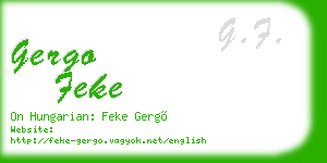 gergo feke business card